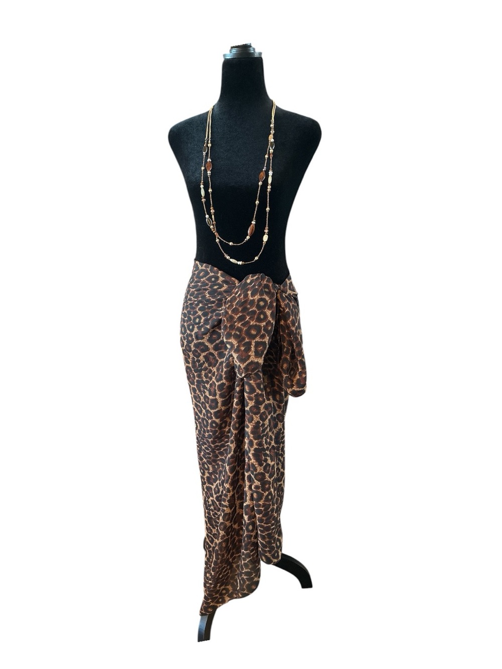 More by Lata Leopard Print Scarf Wrap